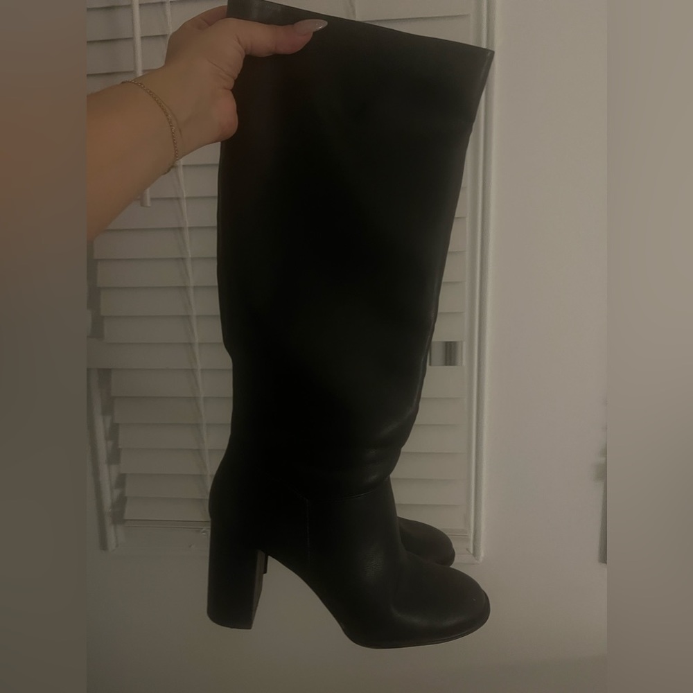H&M black knee high boots